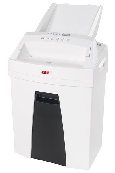 HSM skartovačka Securio AF100/ formát A4/ velikost řezu 4x25mm/ stupeň utajení (DIN) 4/ automatický podavač/ bílá