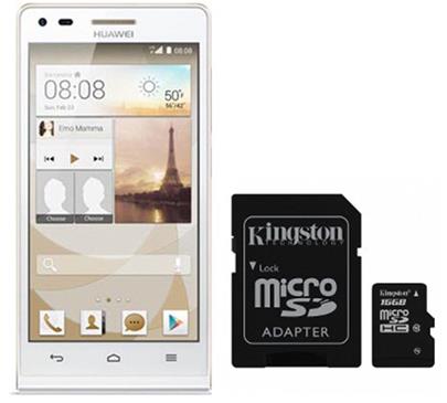 HUAWEI Ascend G6, White + microSD karta zdarma!