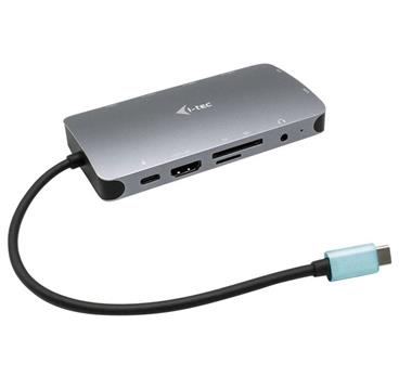 i-tec USB-C Metal Nano Dock HDMI/VGA with LAN + Power Delivery 100 W + zdroj 77W