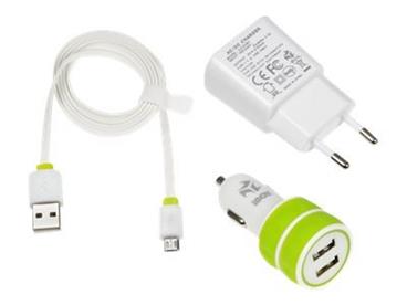 IBOX ILUZ3W1 3in1KIT CHARGERS SET USB 2.1A