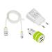 IBOX ILUZ3W1 3in1KIT CHARGERS SET USB 2.1A