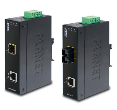 IFT-802T optický konvertor, SC, DIN, IP30, -40 až 75 st.C