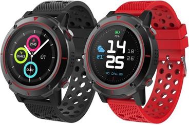 iGET ACTIVE A8 Red - Všestrané chytré hodinky, 1,3" IPS LCD displej 240x240, BT 4.0 , 32MB RAM/128MB ROM, GPS, 500 mAh