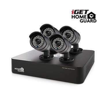 iGET HOMEGUARD HGDVK46704 - Kamerový systém, 4-kanálový rekordér HD DVR + 4x HD kamera 720p, rozlišení 1280x720px
