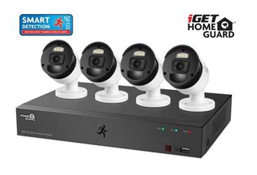 iGET HOMEGUARD HGDVK84404P - Kamerový systém, SMART, 8-kanálový FullHD rekordér DVR + 4x FHD barevná venkovní kamera