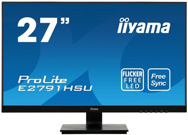 iiyama ProLite E2791HSU-B1 - LED monitor - 27" - 1920 x 1080 Full HD (1080p) @ 75 Hz - TN - 300 cd/m2 - 1000:1 - 1 ms - HDMI, VGA