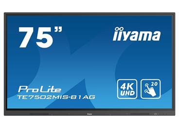iiyama ProLite TE7502MIS-B1AG - 75" Třída úhlopříčky displej LCD s LED podsvícením - interaktivní digital signage - s vestavěný m