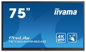 iiyama ProLite TE7504MIS-B2AG - 75" Třída úhlopříčky (75" zobrazitelný) displej LCD s LED podsvícením - interaktivní digital sign