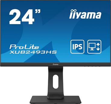 iiyama ProLite XUB2493HS-B4 - LED monitor - 24" (23.8" zobrazitelný) - 1920 x 1080 Full HD (1080p) @ 75 Hz - IPS - 250 cd/m2 - 10