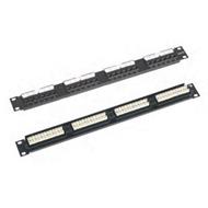 Patch panel 19", 24 portů CAT6, 30u  Au, 110