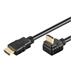 PremiumCord HDMI High Speed+Ethernet kabel, zlacený zahnutý konektor 270° 5m