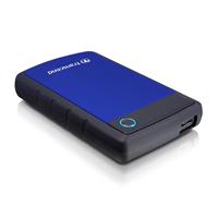 TRANSCEND 1TB StoreJet 25H3B SLIM, 2.5”, USB 3.0 (3.1 Gen 1) Externí Anti-Shock disk, tenký profil, černo/modrý