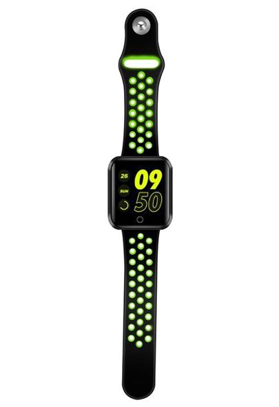 IMMAX chytré hodinky SW10/ 1.3" TFT LCD/ NRF52832/ BT/ IP67/ komp. s Android 2.3 / iOS 4.0 a vyšší/ černo-zelené