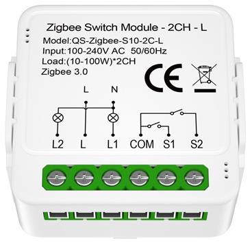 IMMAX NEO SMART kontroler (L) V8 2-tlačítkový Zigbee 3.0, TUYA