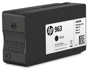 Inkoustová náplň HP 963 Černá (black, 1000p) pro HP OfficeJet Pro 9010, 9013, HP OfficeJet Pro 9020