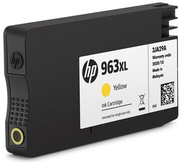 Inkoustová náplň HP 963XL žlutá (yellow, 1600p) pro HP OfficeJet Pro 9010, 9013, HP OfficeJet Pro 9020