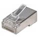 INT Modular Plug, Cat5e, RJ45, 15µ, Shielded, for Solid Wire, 100 pcs., Jar