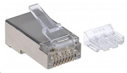 INT Modular Plug, Cat6A, RJ45 with Liner, Shielded, 50µ, For Solid&Stranded Wire, 70 pcs., Jar