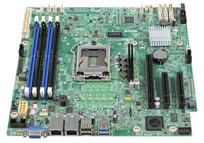 Intel® Server Board S1200SPSR 1xLGA1151, C232, 4xDDR4, 6xSATA, (2,1x PCI-E 3.0 x8,x4),,2x1GbE