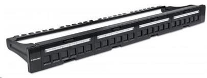 Intellinet Patch Panel 19", prázdný pro 24 portů, 1U, černý