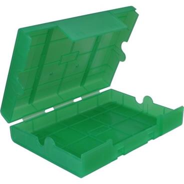 INTER-TECH ochranný plastový box pro 1x 3.5" nebo 4x 2.5" HDD, zelený