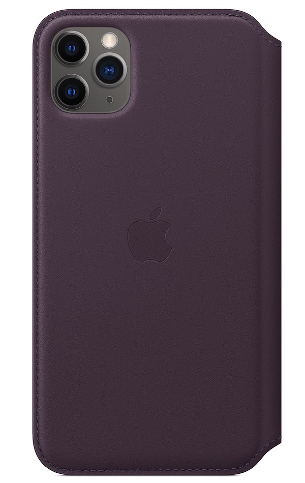 iPhone 11 Pro Max Leather Folio - Aubergine