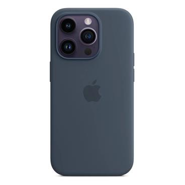 iPhone 14 Pro Silicone Case with MS - Storm Blue