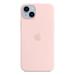 iPhone 14+ Silicone Case with MS - Chalk Pink