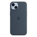 iPhone 14 Silicone Case with MS - Storm Blue
