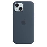 iPhone 15 Silicone Case with MS - Storm Blue