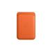 iPhone Leather Wallet with MagSafe - Orange