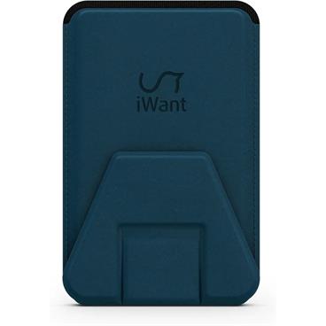 iWant MagSafe magnetická peněženka modrá