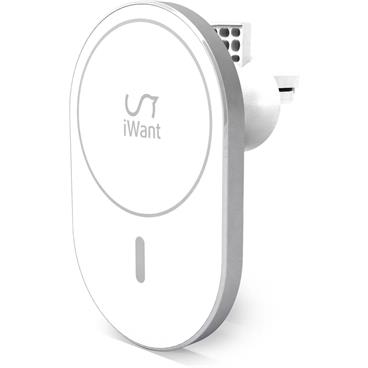 iWant PRO magnetický držák s nabíjením stříbrný + 18W nabíjecí adaptér