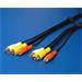 Kabel 3x Cinch (M) - 3x Cinch (M), 2x audio/1x video, 15m