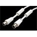 Kabel anténní 75 Ohm, IEC169-2, M-F, s ferity, 2,5m