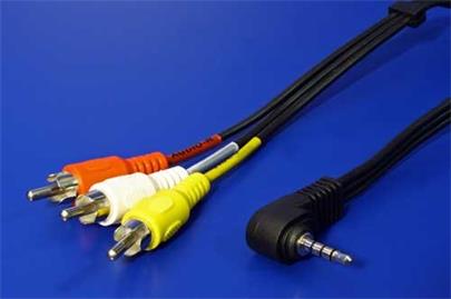 Kabel audio/video 1x 4pol.jack3,5(M) - 3x Cinch(M), 1,5m