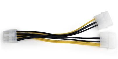 Kabel CABLEXPERT 2x Molex na PCI express 8 pin, 15cm