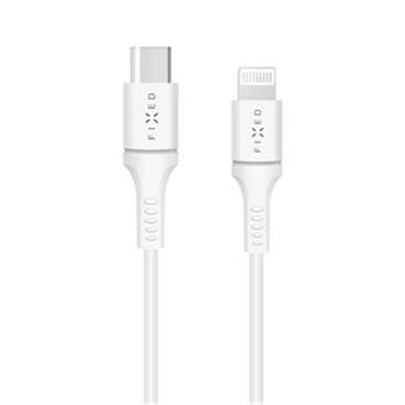 Kabel FIXED USB-C/Lightning, 1 metr, MFI, 60W, bílý