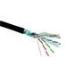 Kabel FTP PE drát c6 venkovní, Solarix 500m/špulka černý, SXKD-6-FTP-PE