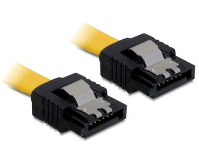 Kabel HDD SATA 70 cm přímý, žlutý