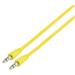 Kabel jack 3.5mm stereo, propojovací 1m - žlutý