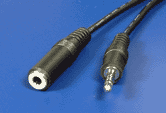 Kabel prodlužovací audio jack 3,5/M - jack 3,5/F, 2m