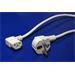 Kabel síťový, CEE 7/7(M) - IEC320 C13, 90°, 3m, bílý