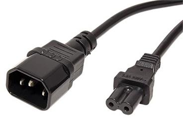 Kabel síťový prodlužovací 2pinový, IEC320 C14-C7, 2m , černý