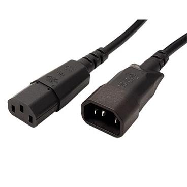 Kabel síťový prodlužovací, IEC320 C14-C13, 2m, černý (356.171)