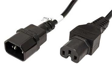 Kabel síťový prodlužovací, IEC320 C14 - C15, 2m