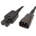 Kabel síťový prodlužovací, IEC320 C14 - C15A, 3m, černý (356.1258)
