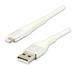 Kabel USB (2.0), USB A M- Apple Lightning M, 2m, MFi certifikace, 5V/2,4A, bílý, Logo, box, nylonové opletení, hliníkový
