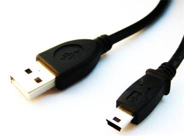 Kabel USB A-MINI 5PM 2.0 1,8m HQ Black, zlacené konektory