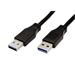 Kabel USB3.0 A(M) - USB3.0 A(M) SuperSpeed 5Gbps 1 m, černý